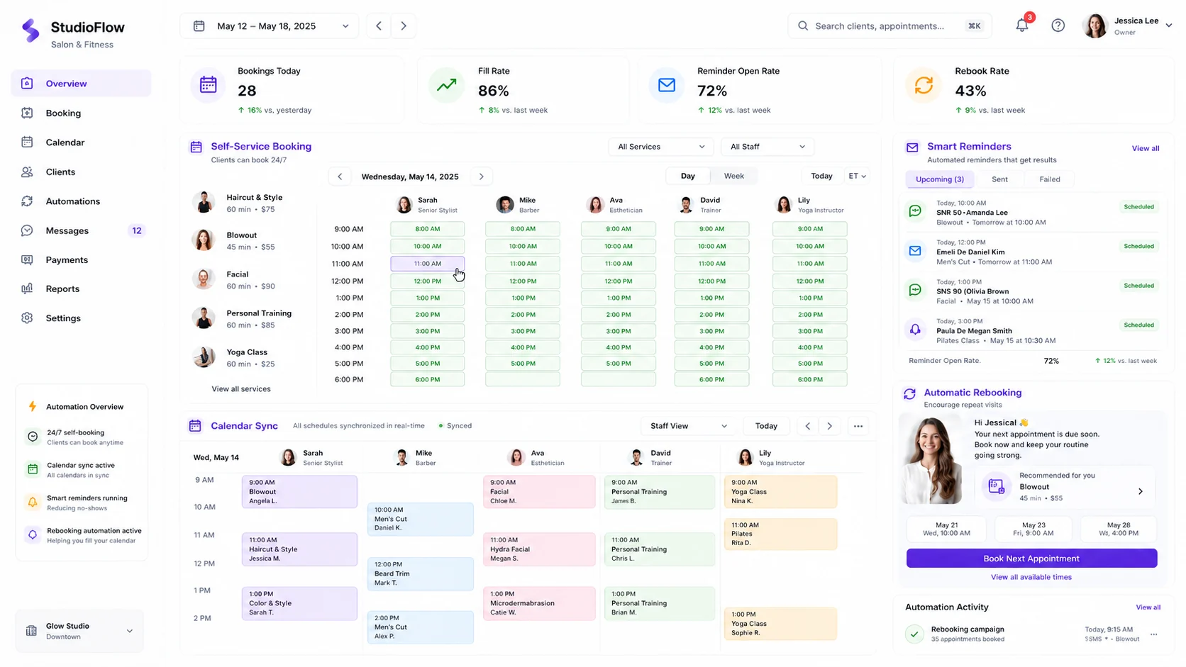 Appointment Automation interface