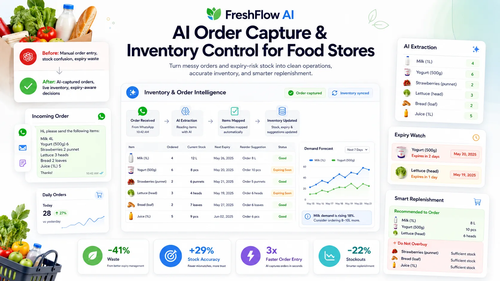 Pinewood Provisions — AI order capture & inventory control